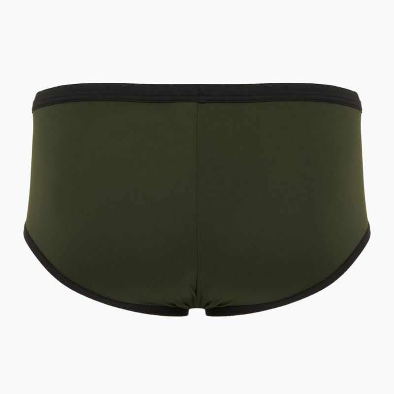 Боксерки для плавання чоловічі arena One Low Waist Short Big Logo dark sage/black 2