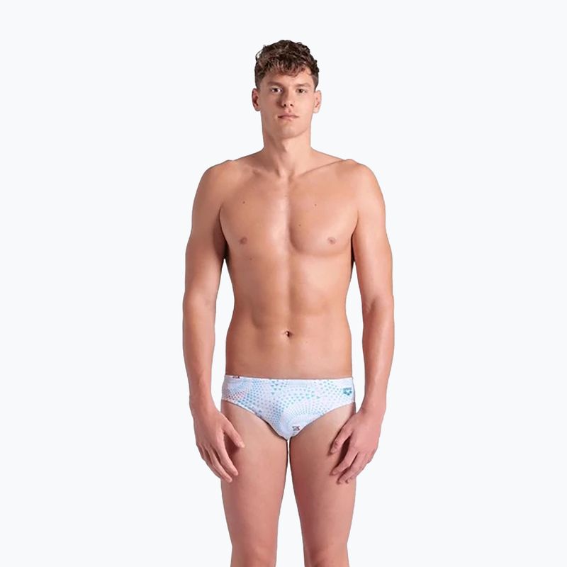 Плавки чоловічі arena Fireflow Swim Briefs white multi 4