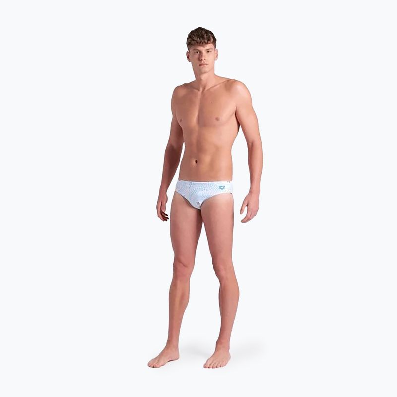 Плавки чоловічі arena Fireflow Swim Briefs white multi 5