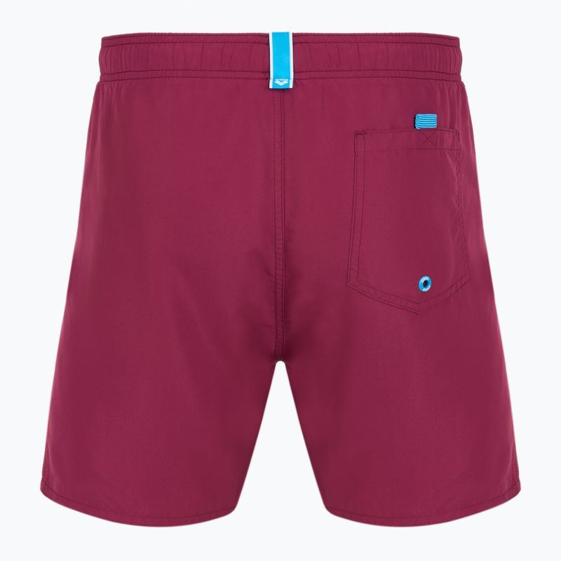 Шорти для плавання чоловічі arena Fundamentals Boxer R dark purple/calypso coral 2