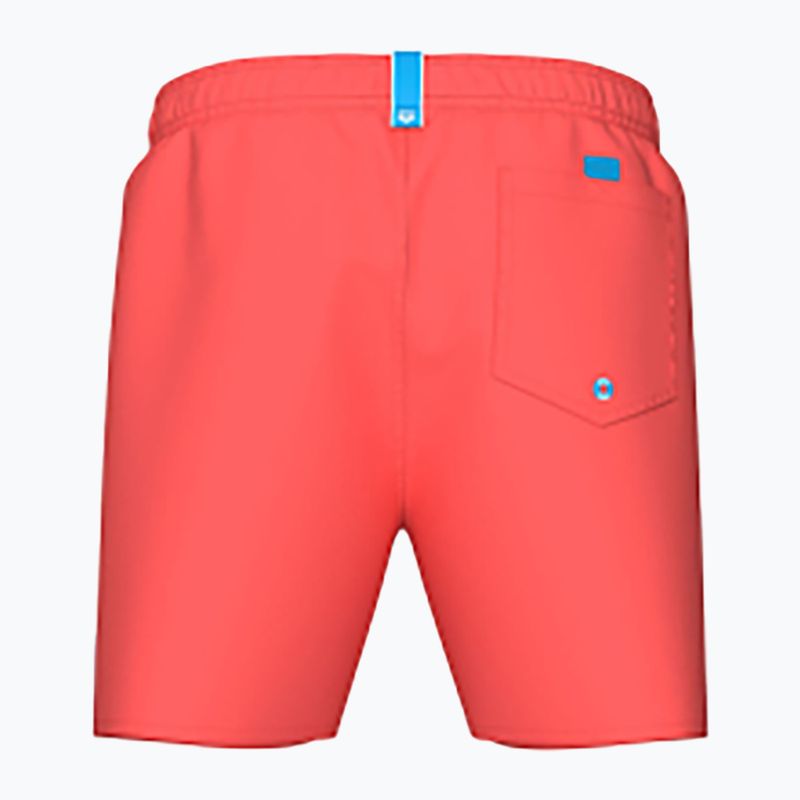 Шорти для плавання чоловічі arena Fundamentals Boxer R calypso coral/dark purple 2