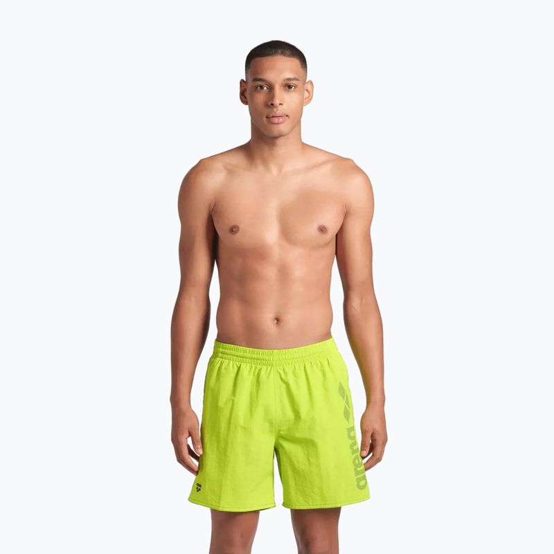 Шорти для плавання чоловічі arena Fundamentals Arena Logo Boxer R artic lime/mangrove 3