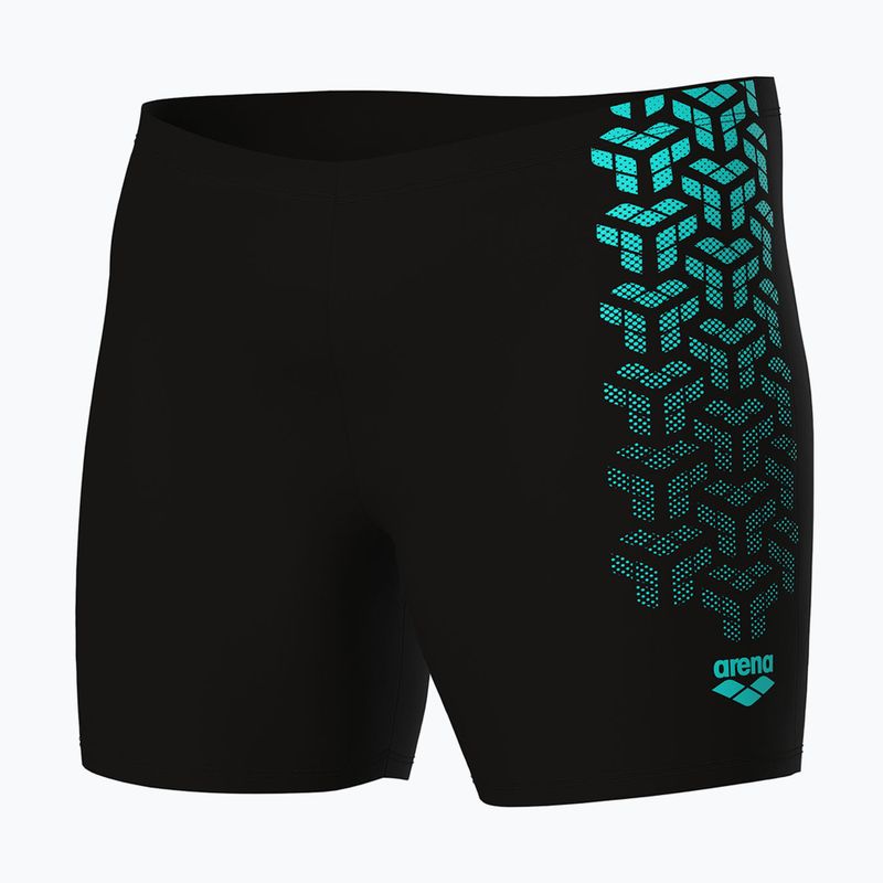 Чоловічі плавки для плавання Kikko V Swim Mid Jammer Graphic чорні/водні 4