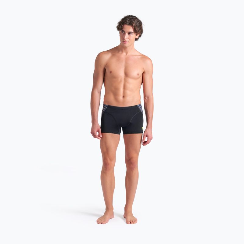 Чоловічі спортивні плавки Monogram Swim короткі чорні/темно-шавлієві мультибоксери 5