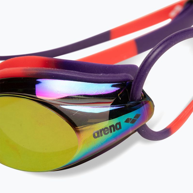 Окуляри для плавання arena Tracks Mirror copper/plum/bright coral 5