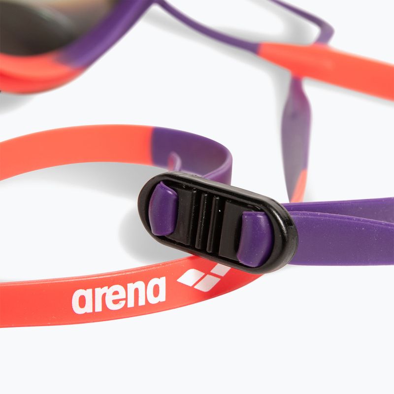 Окуляри для плавання arena Tracks Mirror copper/plum/bright coral 6