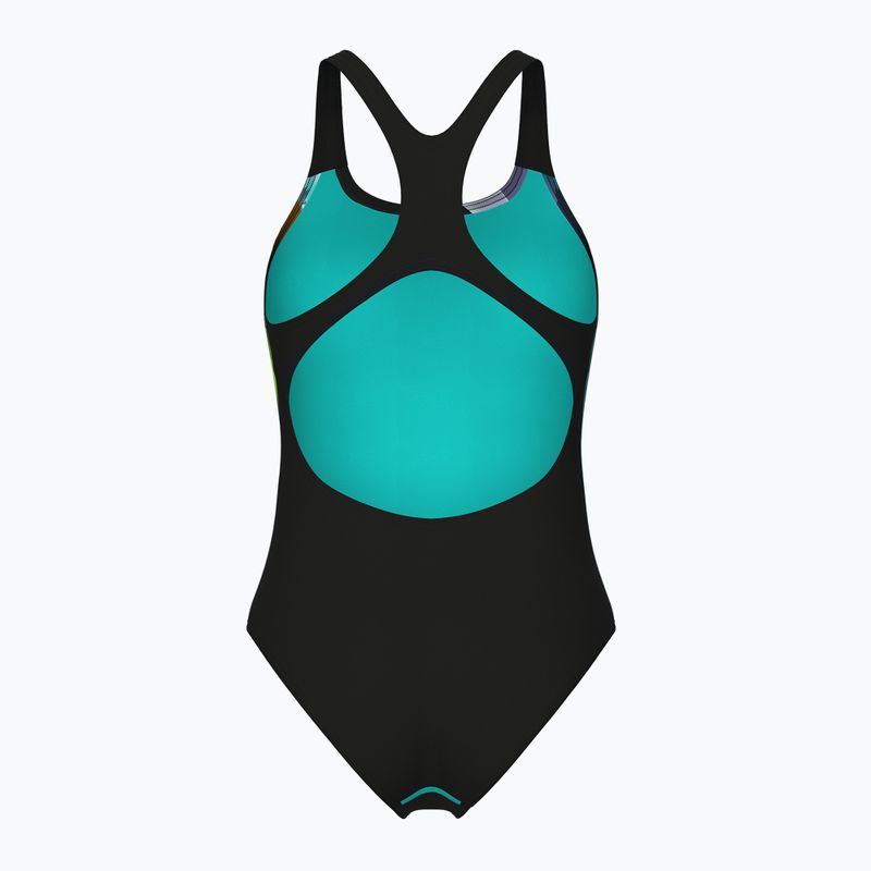 Купальник суцільний жіночий arena Water Fluids Swim Pro Back black multi/black 2