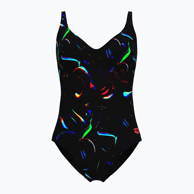 Купальник суцільний жіночий arena Abyss U Back multi black/black