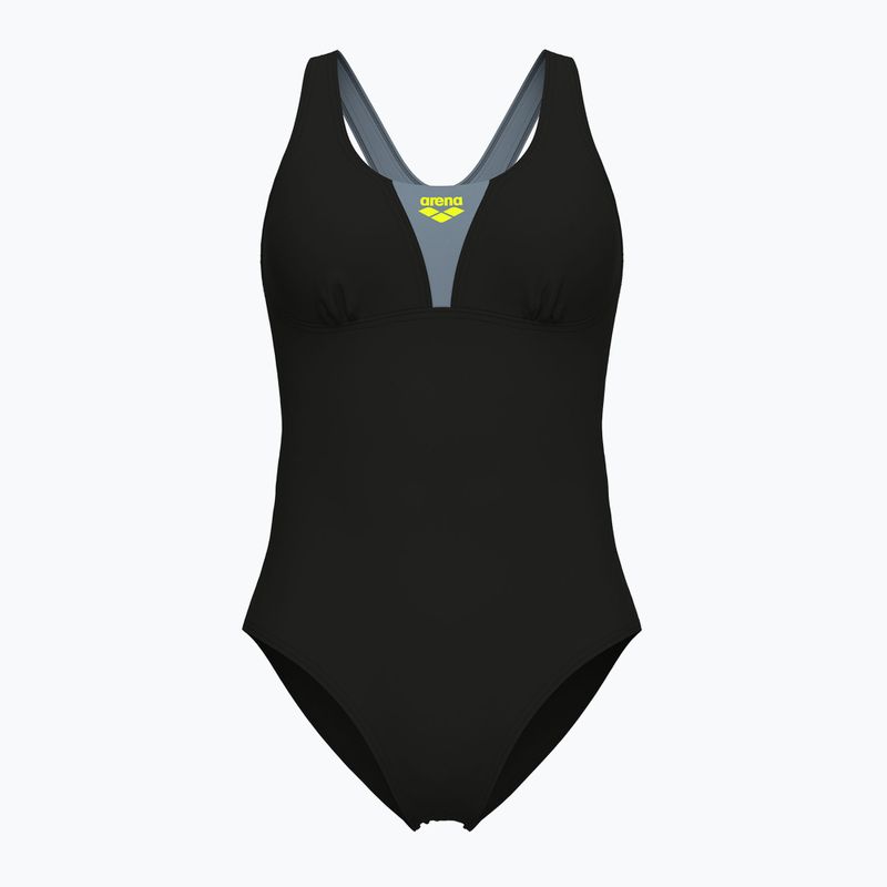 Купальник суцільний жіночі arena Control Pro Solid black/sea foam