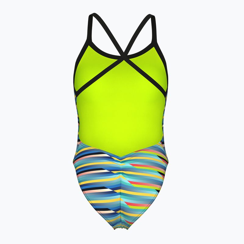 Купальник суцільний жіночий arena Racing Stripe Xcriss Cross black multi/black 2