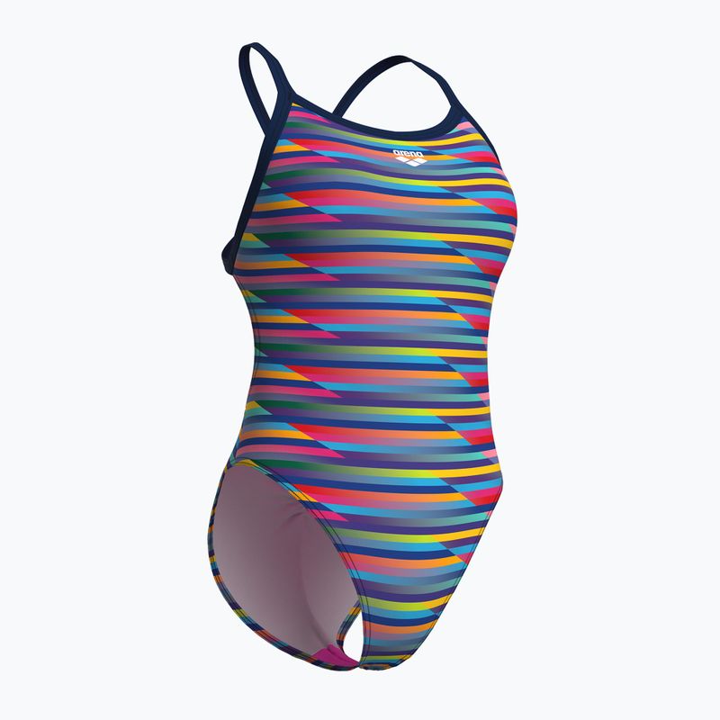 Купальник суцільний жіночий arena Racing Stripe Xcriss Cross navy multi/navy 3