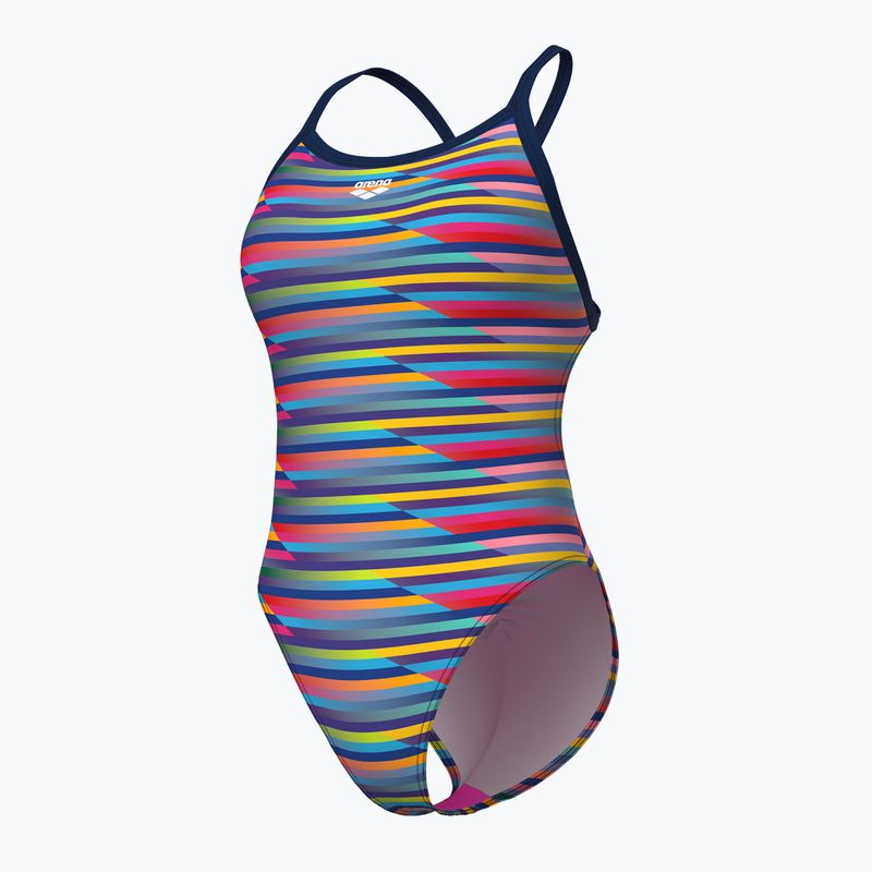 Купальник суцільний жіночий arena Racing Stripe Xcriss Cross navy multi/navy 4