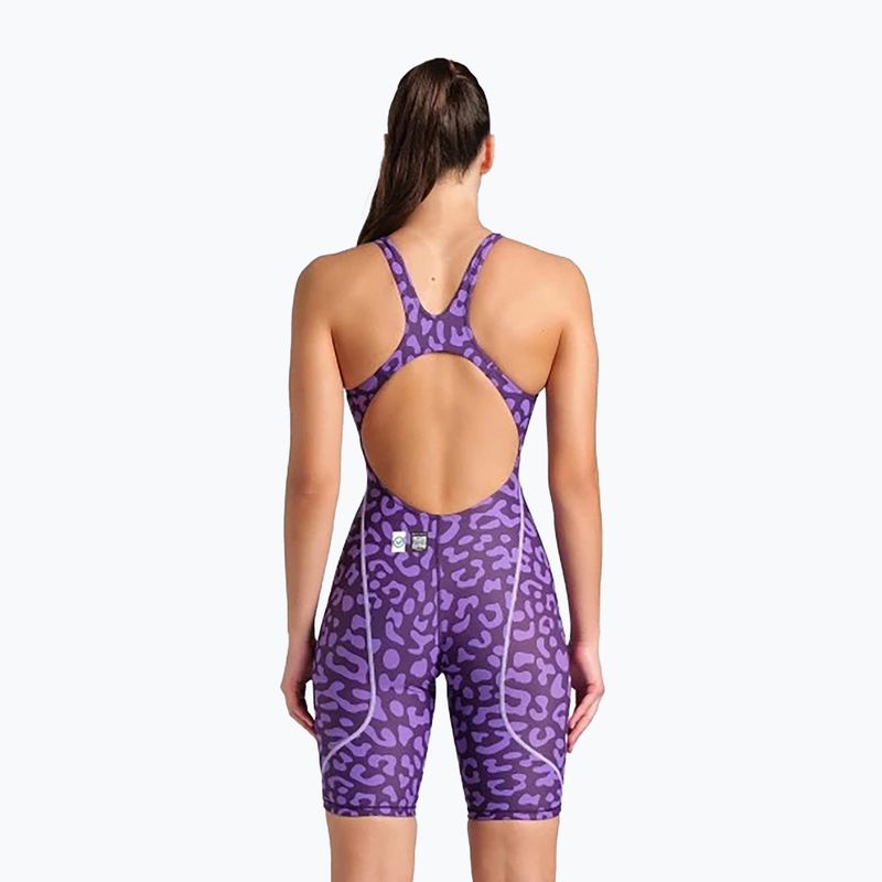 Купальник суцільний жіночий arena Powerskin ST Next LE Open Back leopard skin violet 3