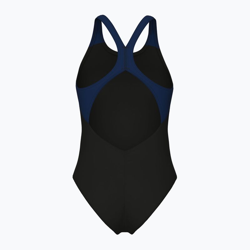 Купальник суцільний жіночі arena Flowing V Back black/navy 2