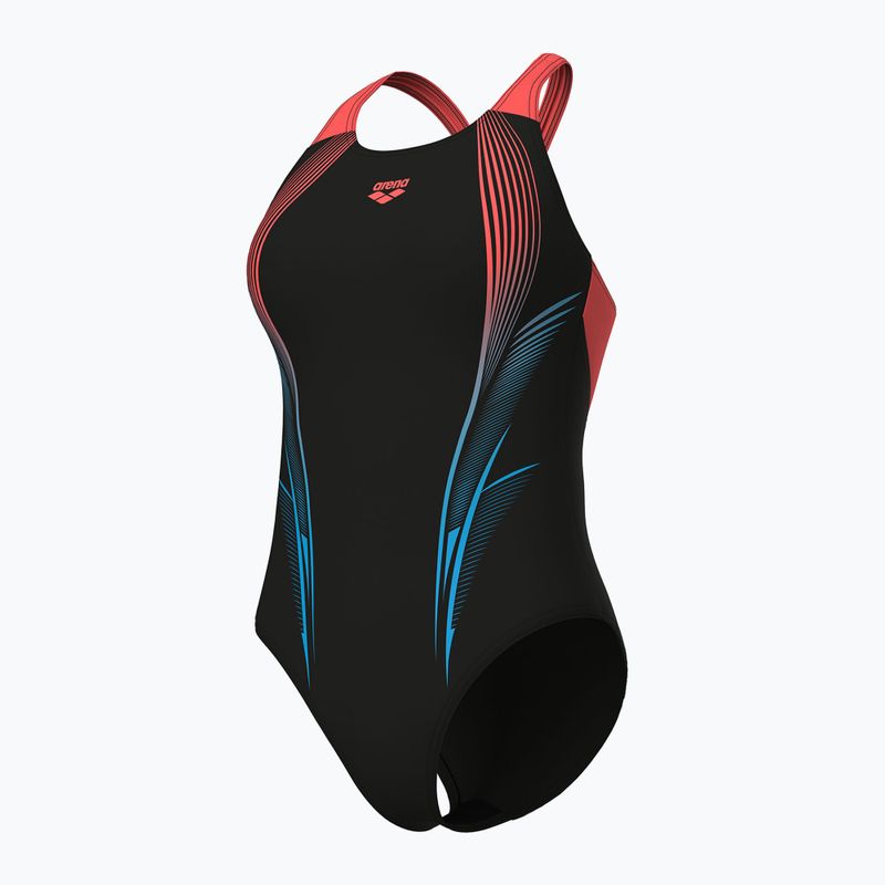 Купальник суцільний жіночі arena Blast V Back black/calypso coral 4