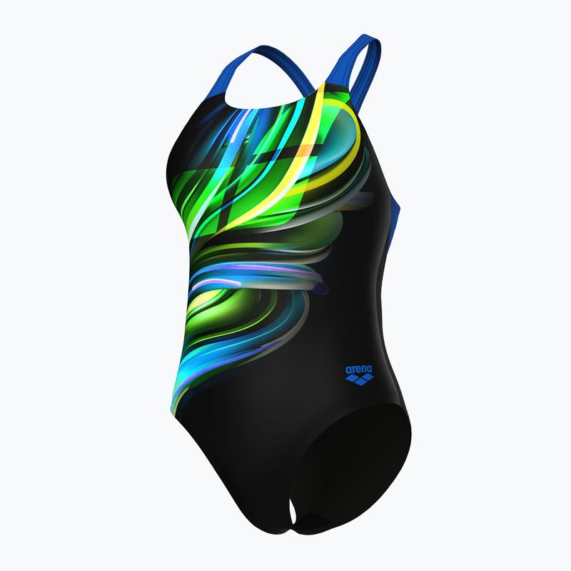 Купальник суцільний жіночі arena Bloom Swim Pro Back Lb multi black/black/blue china 4