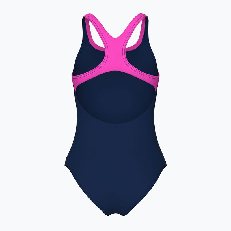 Купальник суцільний жіночі arena Logo Swim Pro navy/shocking pink 2