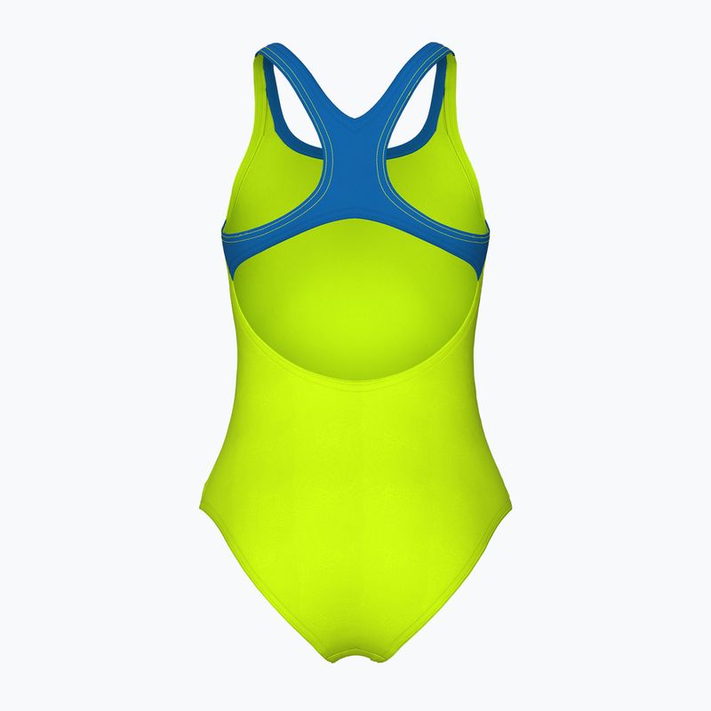 Купальник суцільний жіночі arena Logo Swim Pro artic lime/blue china 2