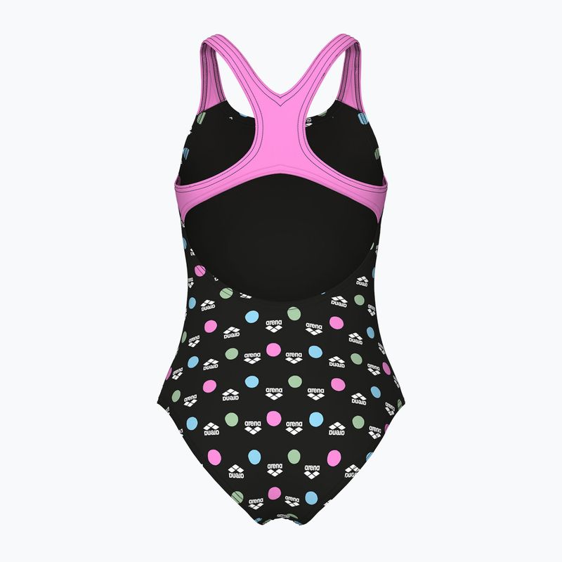 Купальник суцільний дитячий arena Multiple Dot Swim Pro Back multi black/orchid 2