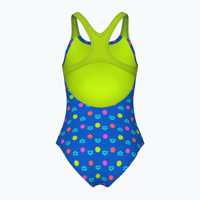 Купальник суцільний дитячий arena Multiple Dot Swim Pro Back multi blue/artic lime 2