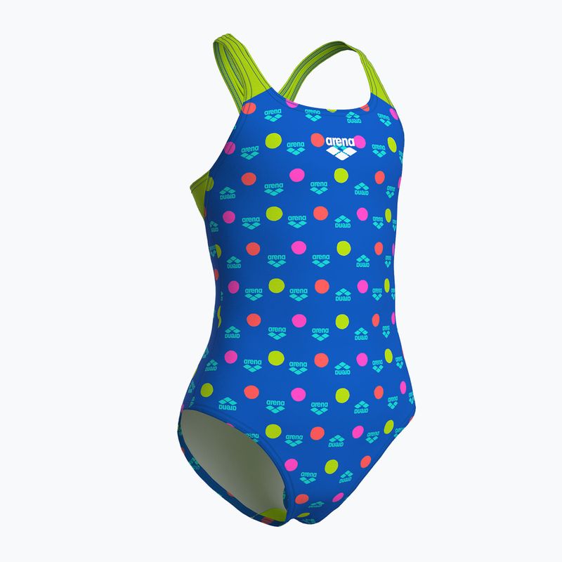 Купальник суцільний дитячий arena Multiple Dot Swim Pro Back multi blue/artic lime 3
