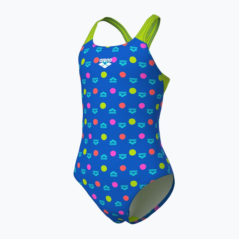 Купальник суцільний дитячий arena Multiple Dot Swim Pro Back multi blue/artic lime 4