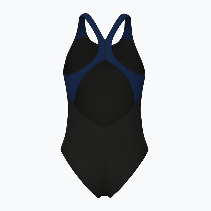 Купальник суцільний жіночі arena Graphic V Back black/navy 2