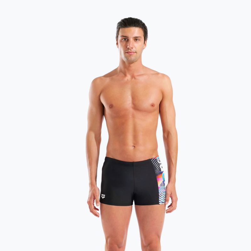 Плавки-боксерки Arena Lit Logo Swim Short black/multi 5