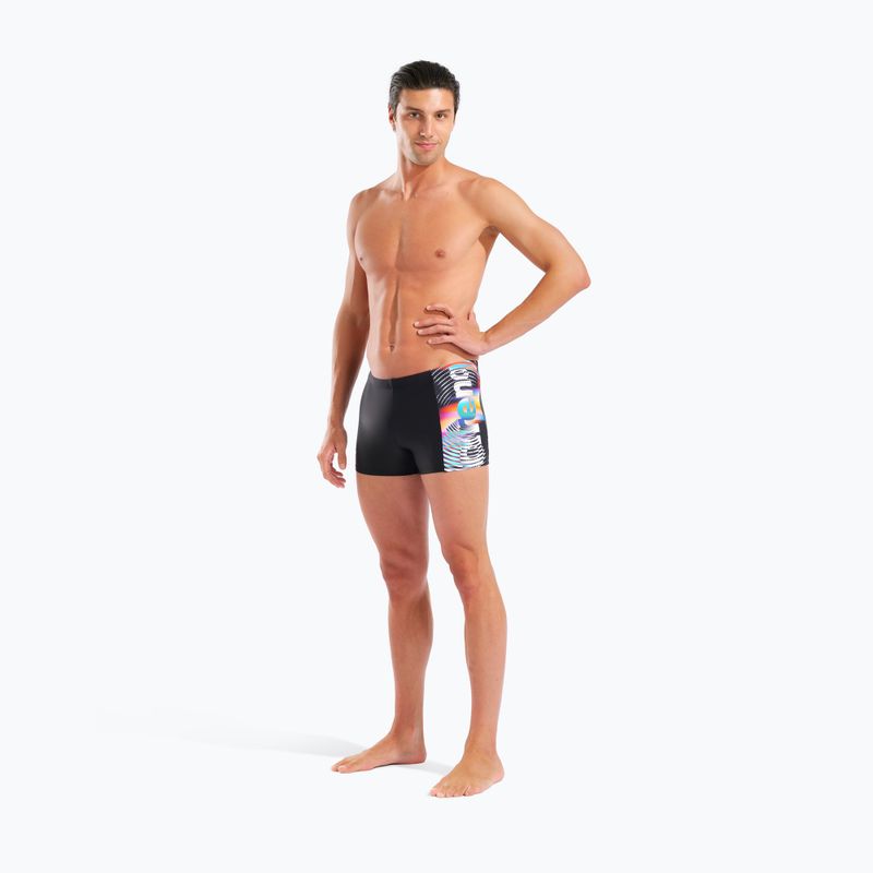 Плавки-боксерки Arena Lit Logo Swim Short black/multi 6