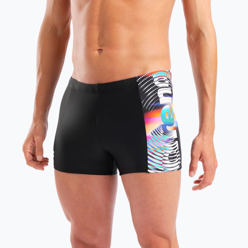 Плавки-боксерки Arena Lit Logo Swim Short black/multi 8