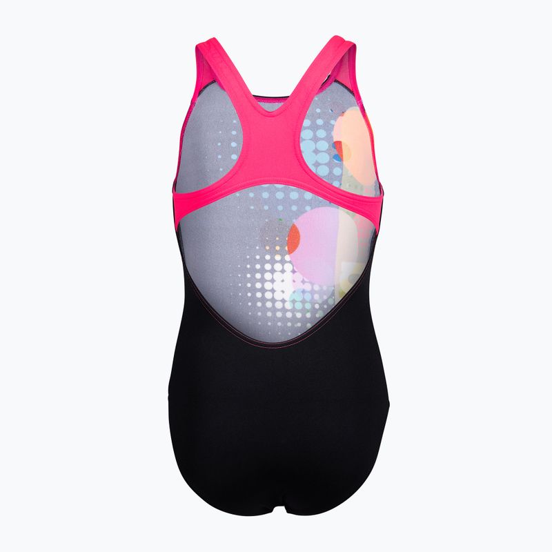 Дитячий суцільний купальник arena Dots Swim Pro Back black multi/black/shocking pink 2