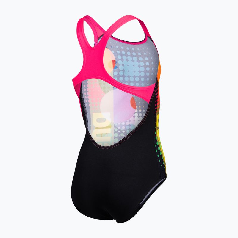 Дитячий суцільний купальник arena Dots Swim Pro Back black multi/black/shocking pink 4