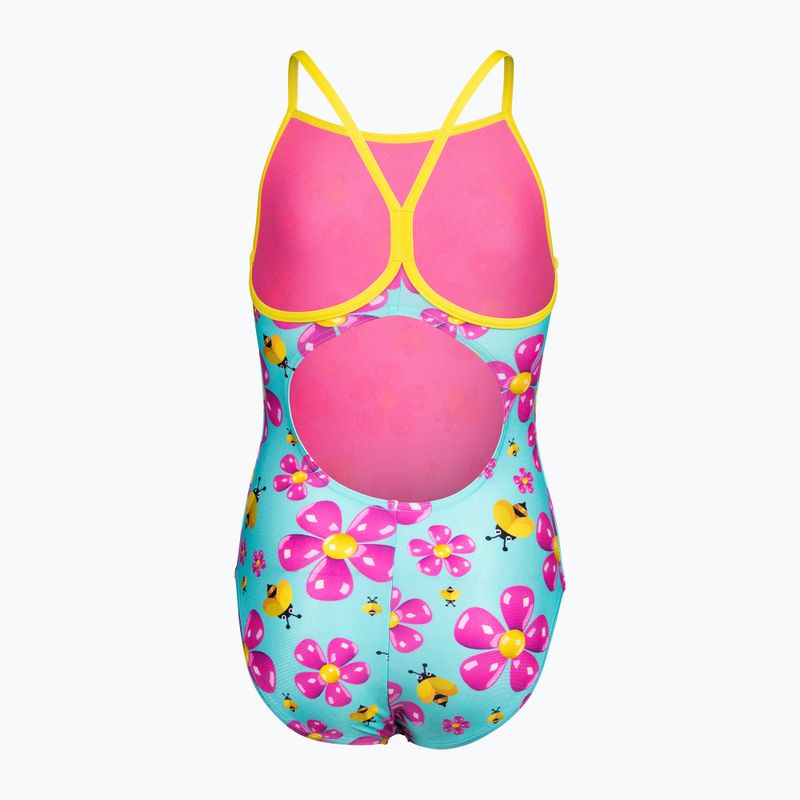 Дитячий суцільний купальник arena Spring Lightdrop Back water multi/yellow star 2
