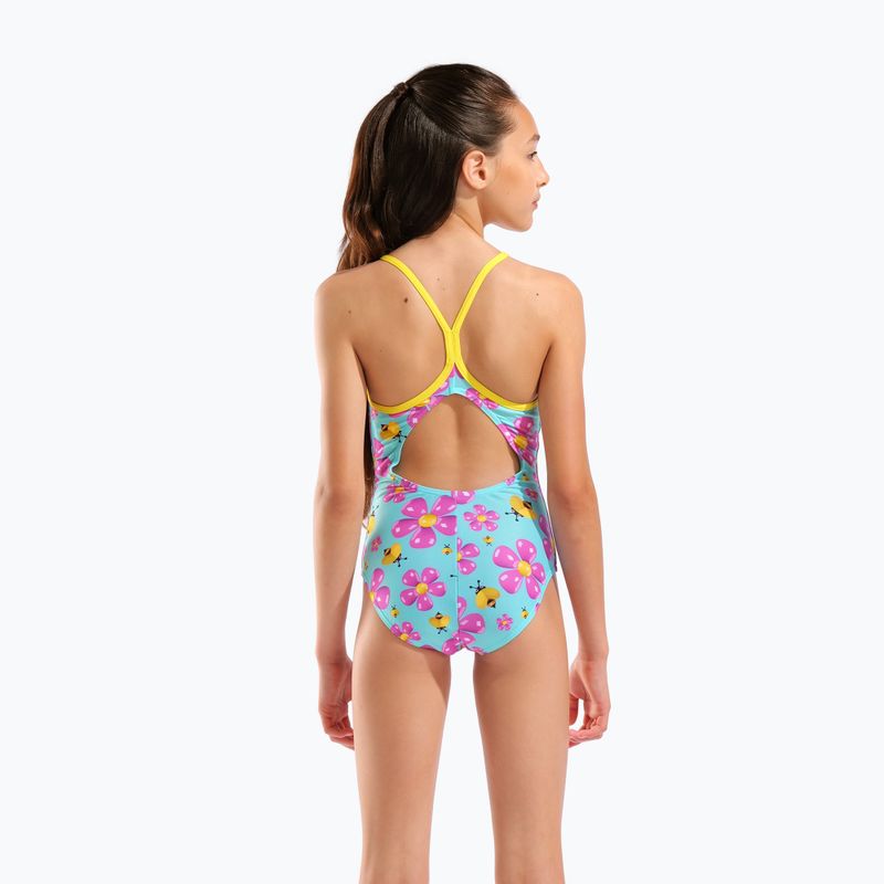 Дитячий суцільний купальник arena Spring Lightdrop Back water multi/yellow star 7