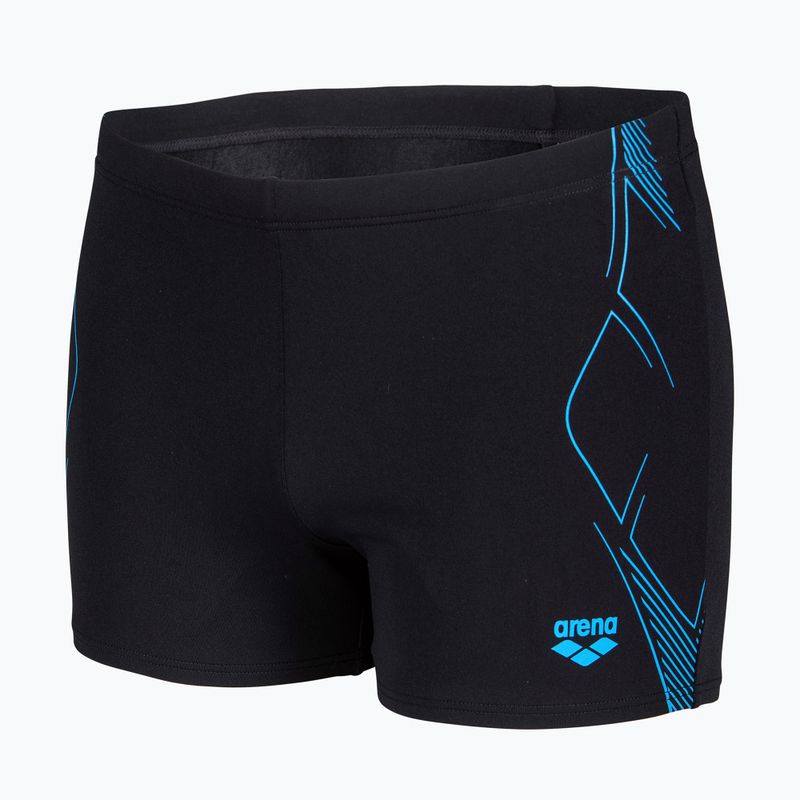 Плавки-боксерки чоловічі arena Graphic Swim Short black/turquoise 3