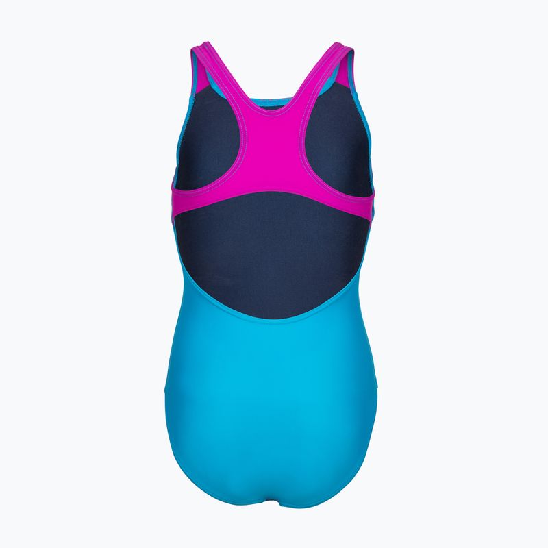 Купальник суцільний дитячий arena Kikko Swim Pro Back turquoise/very fuchsia 2