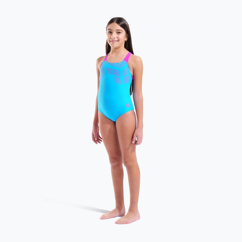 Купальник суцільний дитячий arena Kikko Swim Pro Back turquoise/very fuchsia 6