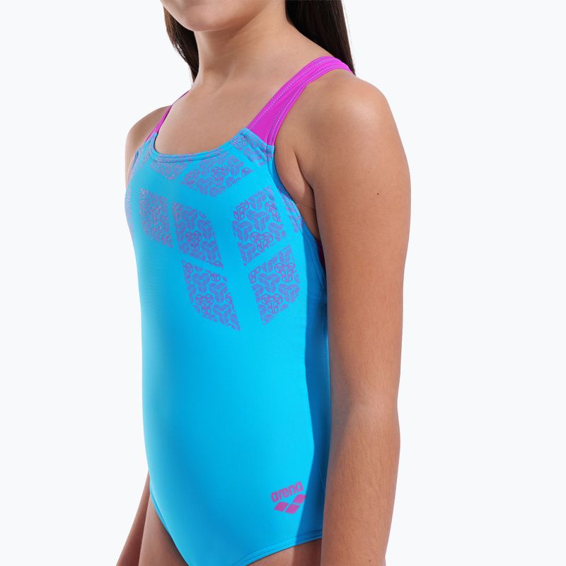 Купальник суцільний дитячий arena Kikko Swim Pro Back turquoise/very fuchsia 8