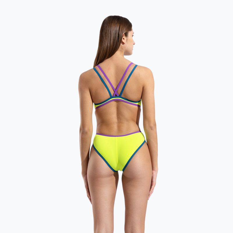 Купальник суцільний жіночий arena One Double Cross Back One Piece artic lime/plum/blue cosmo 7