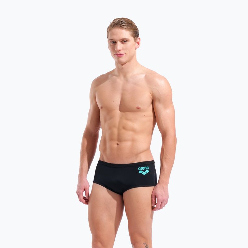 Плавки-боксерки чоловічі arena One Low Waist Short Big Logo black/black 5