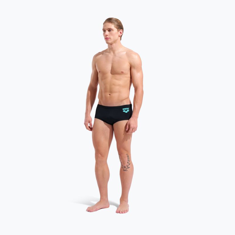 Плавки-боксерки чоловічі arena One Low Waist Short Big Logo black/black 6
