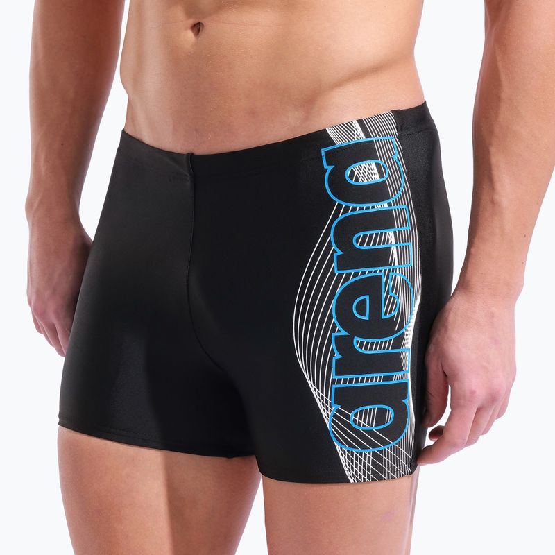 Плавки-боксерки чоловічі arena Basic Swim Short black/turquoise 8