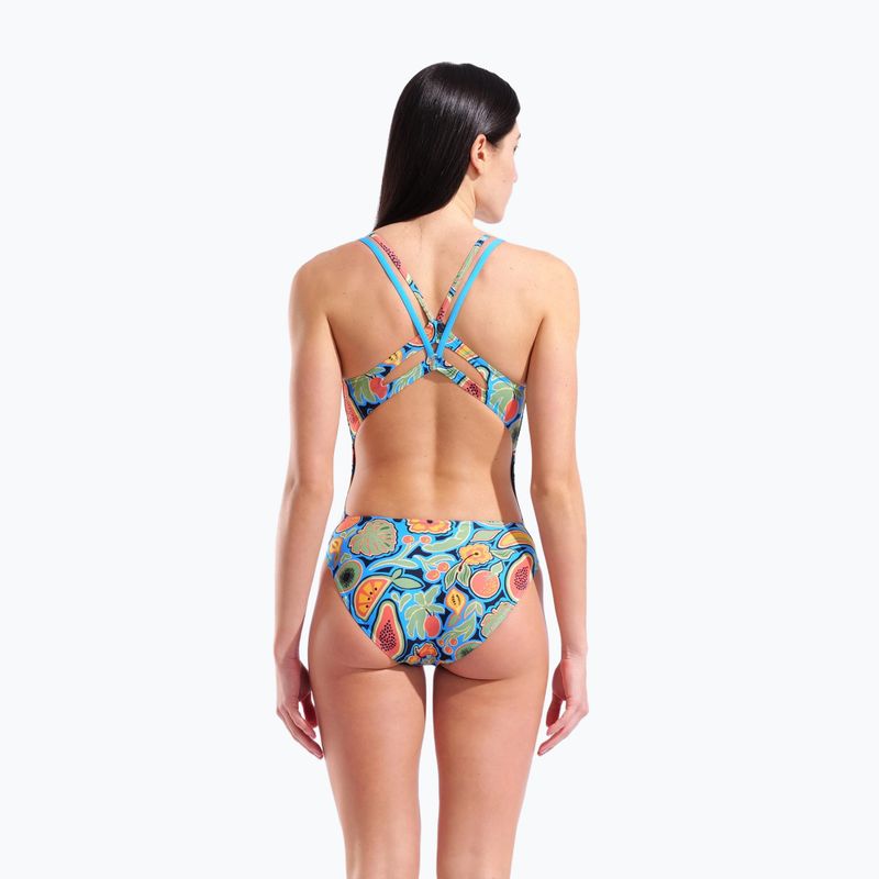Купальник суцільний жіночий arena Fruits Lace Plus Back multi/turquoise / multi 3