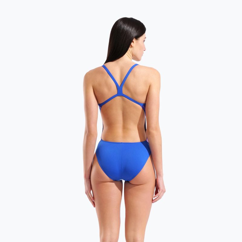 Купальник суцільний жіночий arena Earth Challange Back neon blue multi/neon blue/neon blue 3