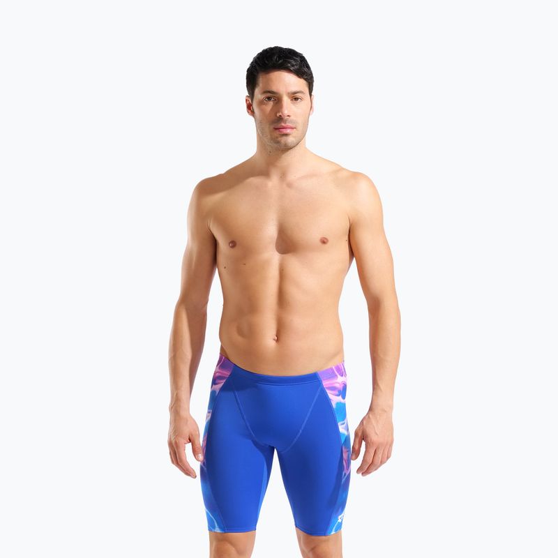 Плавки чоловічі arena Earth Swim Jammer neon blue/neon blue multi 5