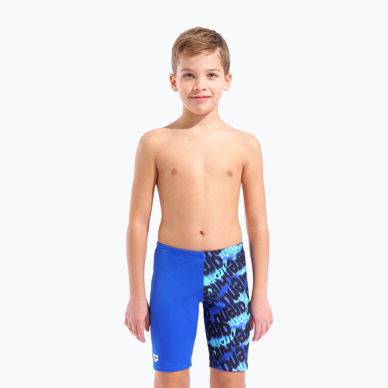 Джамери дитячі arena Crowded Swim Jammer neon blue/neon blue multi 5