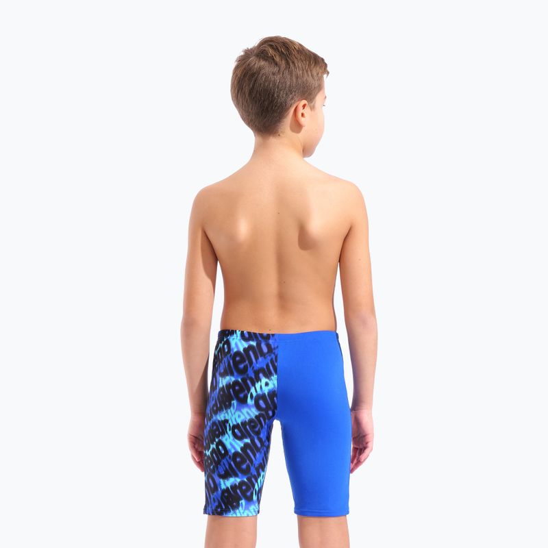 Джамери дитячі arena Crowded Swim Jammer neon blue/neon blue multi 7