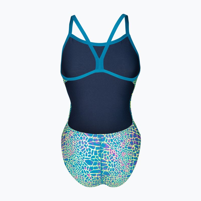 Купальник суцільний жіночий arena Snake Skin Challenge blue cosmo multi/blue cosmo 2