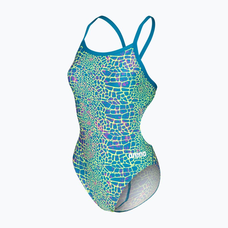 Купальник суцільний жіночий arena Snake Skin Challenge blue cosmo multi/blue cosmo 3