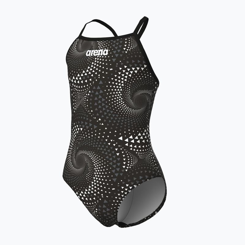 Купальник суцільний дитячий arena Fireflow Lightdrop Back black/team black 3